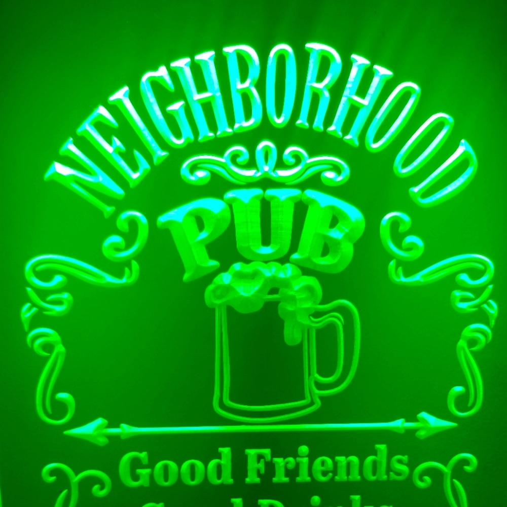 Mancave PUB LED light sign 9x12 new bar garage